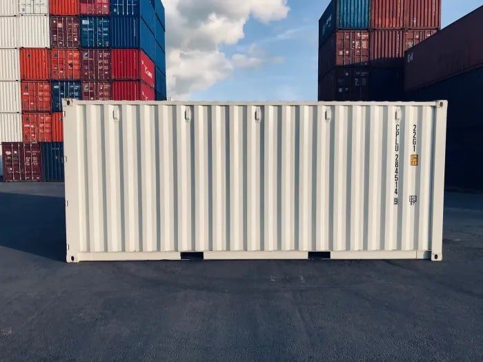20ft Shipping Container (One Trip) White (RAL 9003) - Image 2
