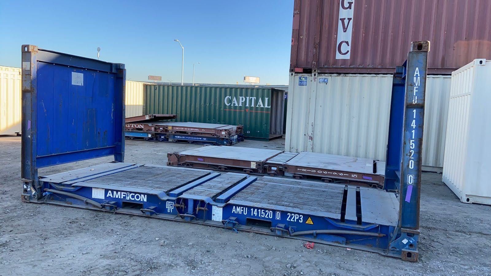 20Ft X 8Ft Used Flat Rack Shipping Containers - Image 2