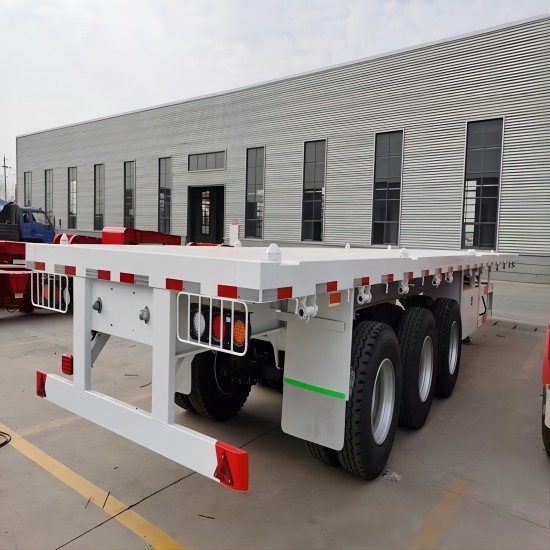 3 Axle Flatbed Tractor Trailer With Mechenical Suspension - Image 6
