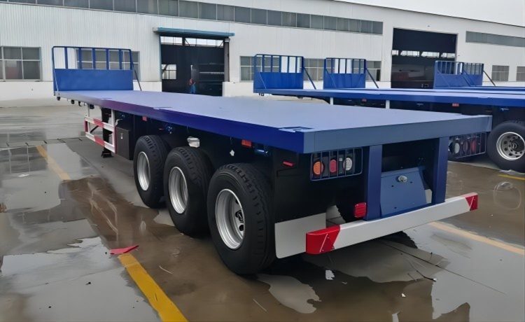 3 Axle Flatbed Tractor Trailer With Mechenical Suspension - Image 4
