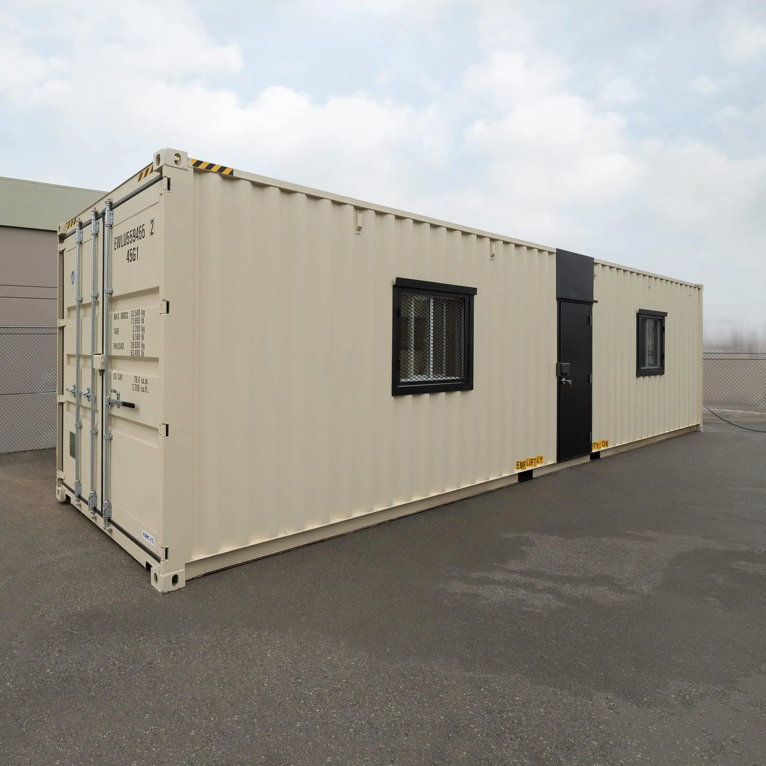 40’HC Office Container – Vinyl Drywall Finished - Image 7