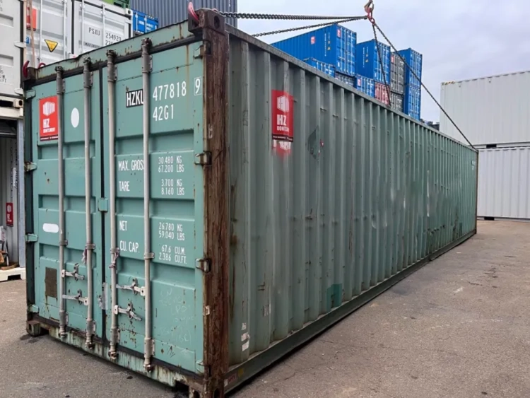 40Ft Hc Used Shipping Containers High Cube Wind And Watertight, AS Is