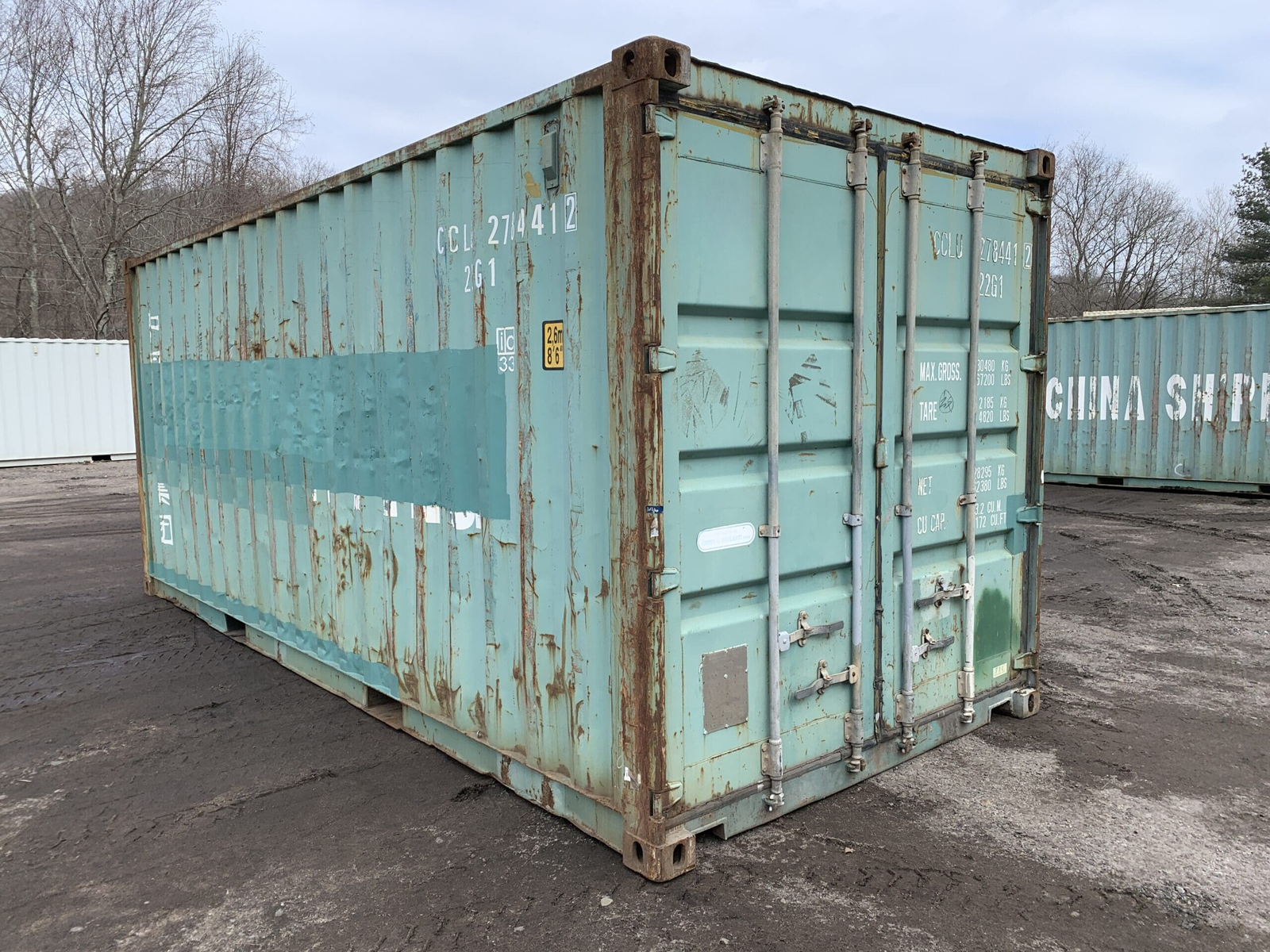 Used 20ft x 8ft Green Shipping / Storage Container - Image 2