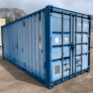 Used 20ft x 8ft Blue Shipping / Storage Container As Is