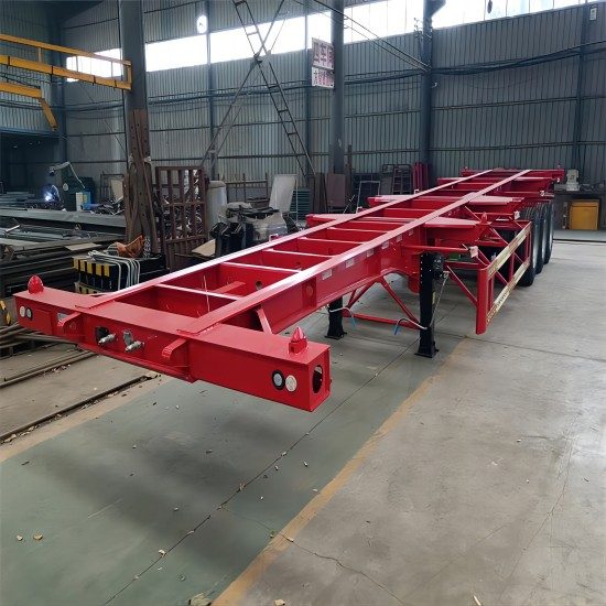 40Ft 3 Axle Skeletal Container Trailer
